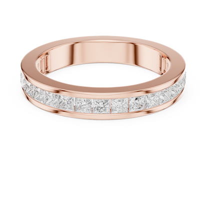 1.80CT Princess Cut White Colorless Lab Grown Diamond Minimalist Vintage Sparkling Promise Band - HIGHCARAT DIAMONDS