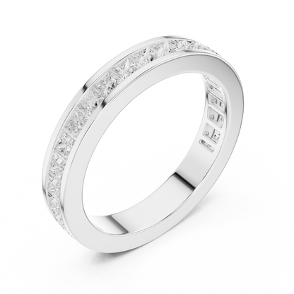 1.80CT Princess Cut White Colorless Lab Grown Diamond Minimalist Vintage Sparkling Promise Band - HIGHCARAT DIAMONDS