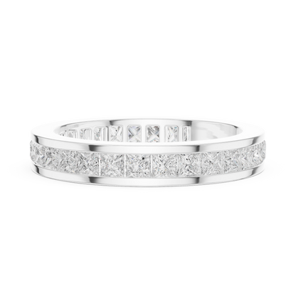 1.80CT Princess Cut White Colorless Lab Grown Diamond Minimalist Vintage Sparkling Promise Band - HIGHCARAT DIAMONDS