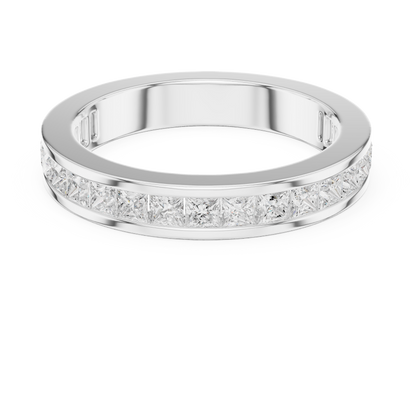 1.80CT Princess Cut White Colorless Lab Grown Diamond Minimalist Vintage Sparkling Promise Band - HIGHCARAT DIAMONDS