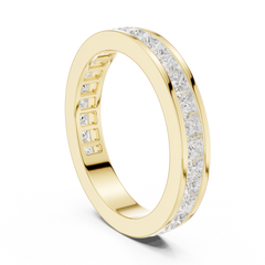 1.80CT Princess Cut White Colorless Lab Grown Diamond Minimalist Vintage Sparkling Promise Band - HIGHCARAT DIAMONDS