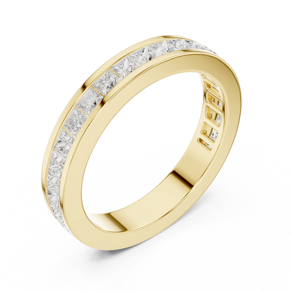 1.80CT Princess Cut White Colorless Lab Grown Diamond Minimalist Vintage Sparkling Promise Band - HIGHCARAT DIAMONDS
