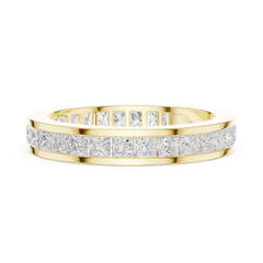 1.80CT Princess Cut White Colorless Lab Grown Diamond Minimalist Vintage Sparkling Promise Band - HIGHCARAT DIAMONDS