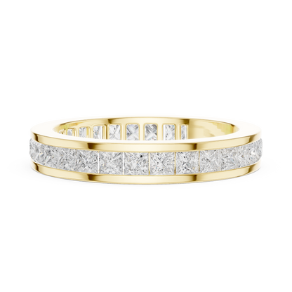 1.80CT Princess Cut White Colorless Lab Grown Diamond Minimalist Vintage Sparkling Promise Band - HIGHCARAT DIAMONDS