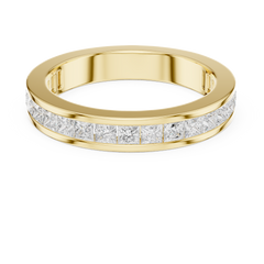 1.80CT Princess Cut White Colorless Lab Grown Diamond Minimalist Vintage Sparkling Promise Band - HIGHCARAT DIAMONDS