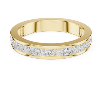 1.80CT Princess Cut White Colorless Lab Grown Diamond Minimalist Vintage Sparkling Promise Band - HIGHCARAT DIAMONDS