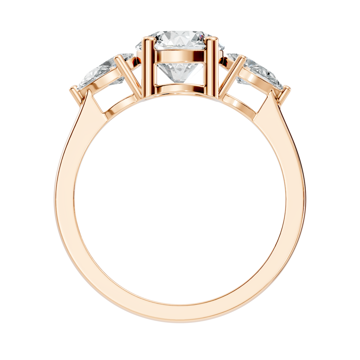 1.80Ct Pear and Round Cut High Quality Diamond Vintage Delicate Three Stone Dainty Party Wear Ring - HIGHCARAT DIAMONDS