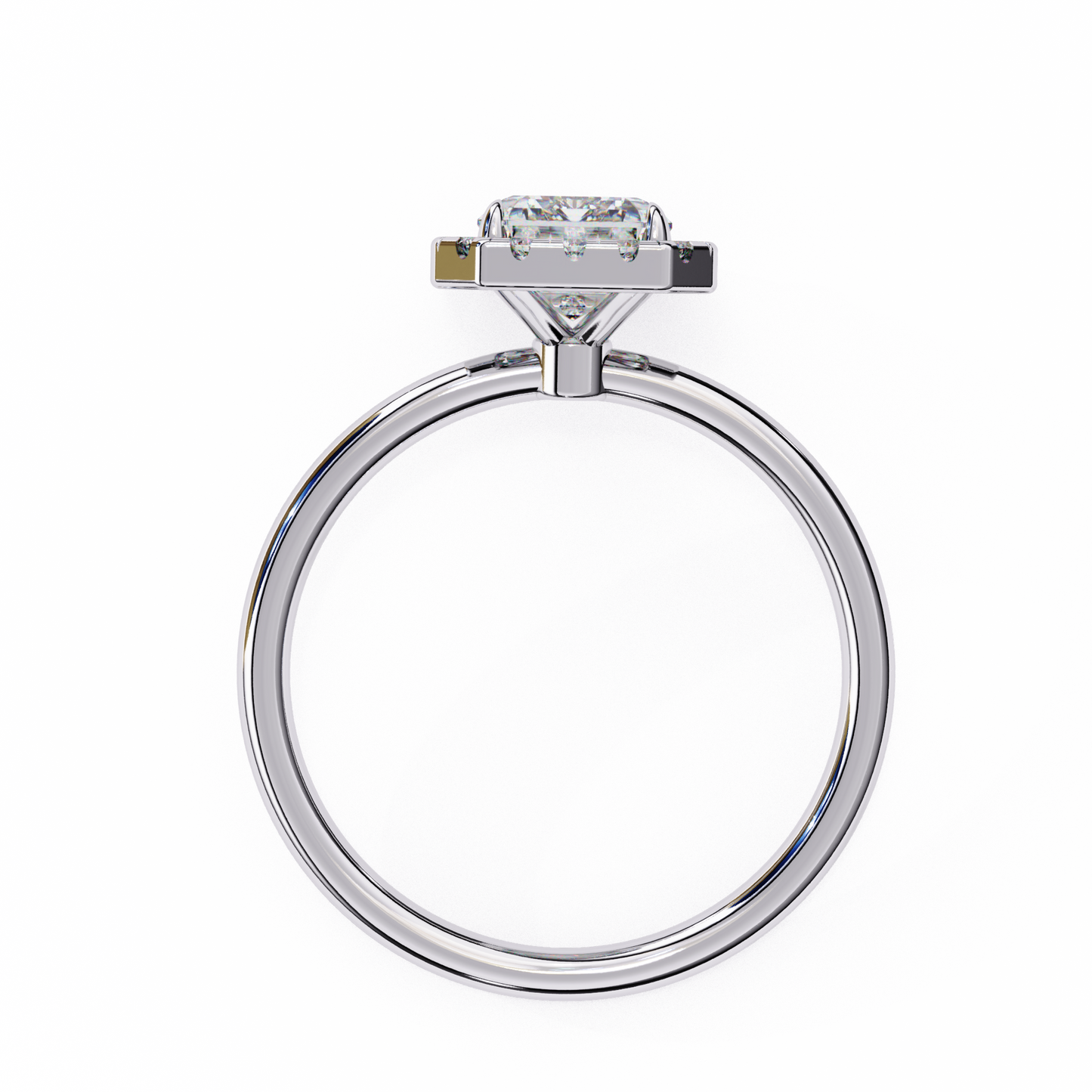 1.83 Ct Emerald And Round Cut Lab Grown Diamond And 10k Solid Gold Classic Vintage Women Gifted for her Ring - HIGHCARAT DIAMONDS