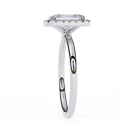 1.83 Ct Emerald And Round Cut Lab Grown Diamond And 10k Solid Gold Classic Vintage Women Gifted for her Ring - HIGHCARAT DIAMONDS