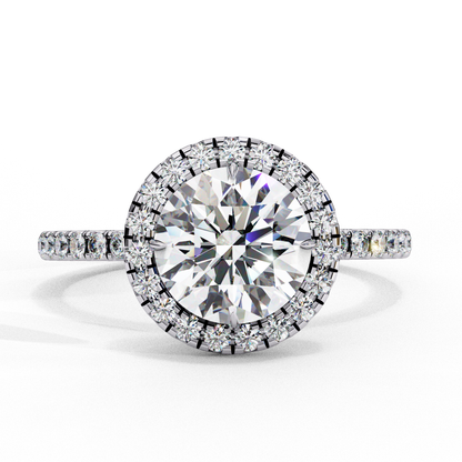 Round Cut 1.87 Ct Lab Grown  Diamond and 14k Antique Stackable Dainty Promise Ring - HIGHCARAT DIAMONDS