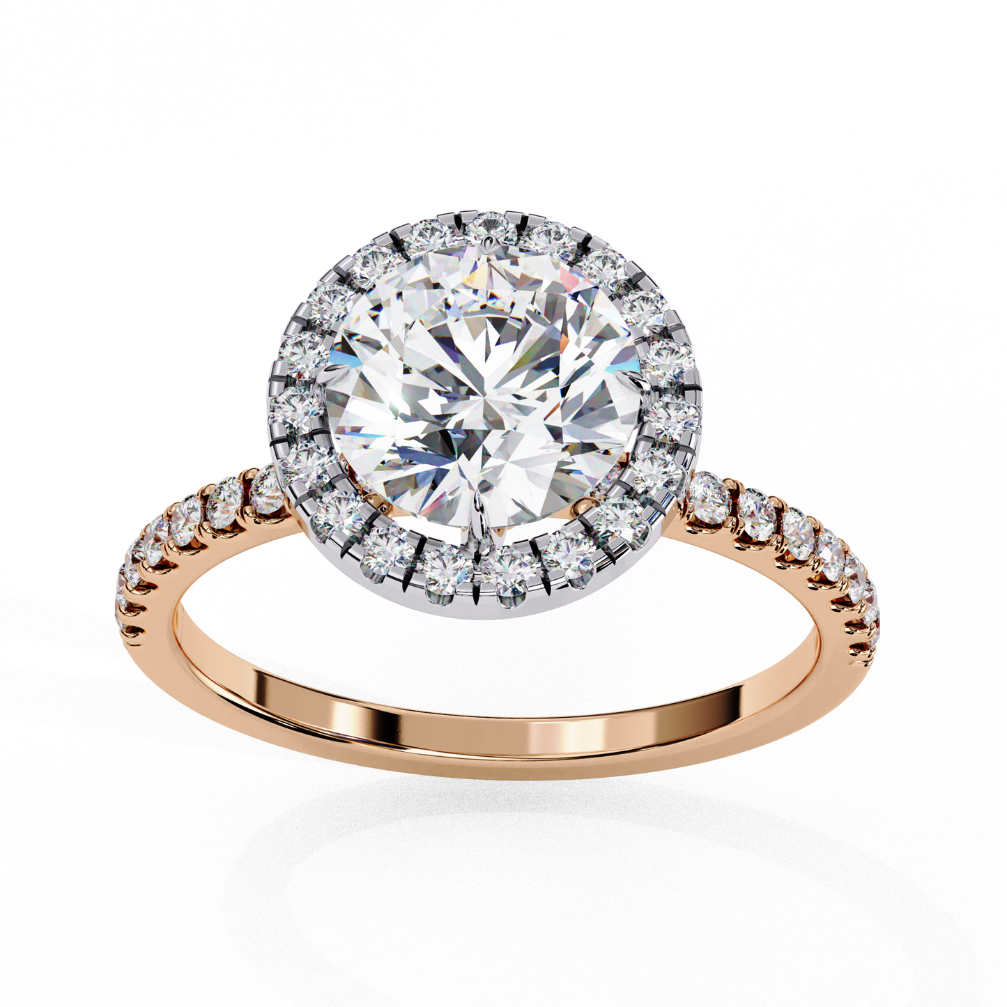 Round Cut 1.87 Ct Lab Grown  Diamond and 14k Antique Stackable Dainty Promise Ring - HIGHCARAT DIAMONDS
