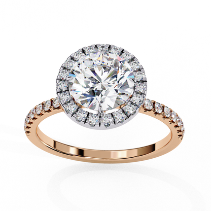 Round Cut 1.87 Ct Lab Grown  Diamond and 14k Antique Stackable Dainty Promise Ring - HIGHCARAT DIAMONDS