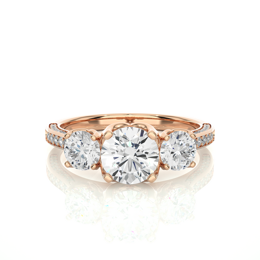 1.90 CT Round Cut Lab Grown Diamond  14K Solid  White Gold Proposal Ring For Her - HIGHCARAT DIAMONDS