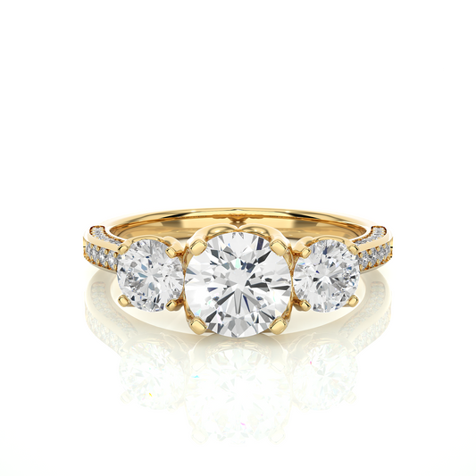1.90 CT Round Cut Lab Grown Diamond  14K Solid  White Gold Proposal Ring For Her - HIGHCARAT DIAMONDS