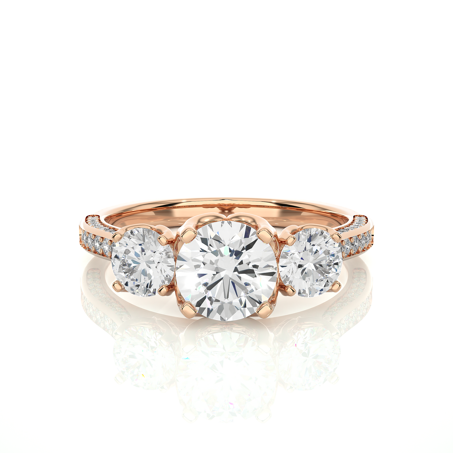 1.90 CT Round Cut Lab Grown Diamond  14K Solid  White Gold Proposal Ring For Her - HIGHCARAT DIAMONDS