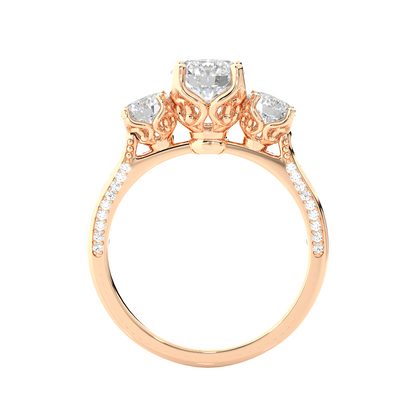 1.90 CT Round Cut Lab Grown Diamond  14K Solid  White Gold Proposal Ring For Her - HIGHCARAT DIAMONDS