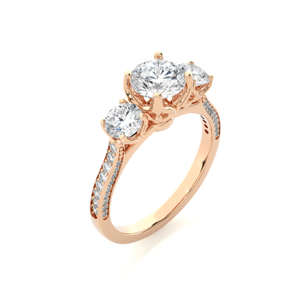 1.90 CT Round Cut Lab Grown Diamond  14K Solid  White Gold Proposal Ring For Her - HIGHCARAT DIAMONDS