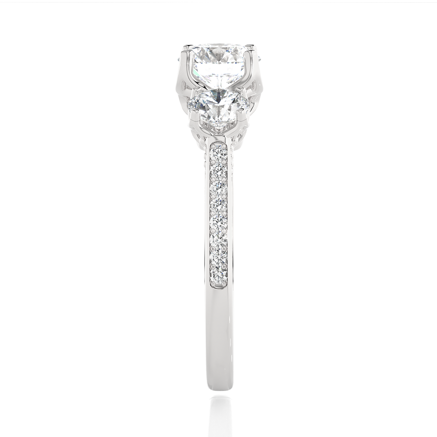 1.90 CT Round Cut Lab Grown Diamond  14K Solid  White Gold Proposal Ring For Her - HIGHCARAT DIAMONDS