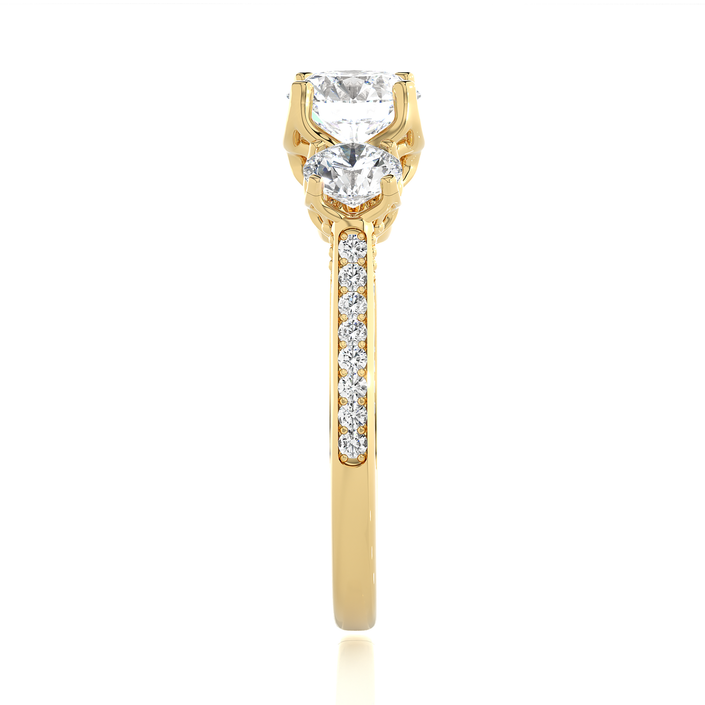 1.90 CT Round Cut Lab Grown Diamond  14K Solid  White Gold Proposal Ring For Her - HIGHCARAT DIAMONDS