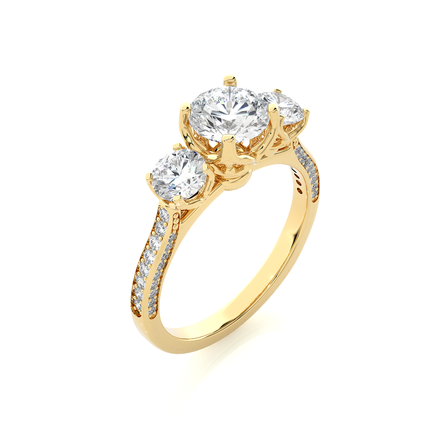 1.90 CT Round Cut Lab Grown Diamond  14K Solid  White Gold Proposal Ring For Her - HIGHCARAT DIAMONDS