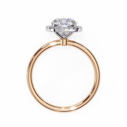 1.91 CT Cushion and Round Cut Lab grown Diamond Halo Vintage Promise Ring - HIGHCARAT DIAMONDS