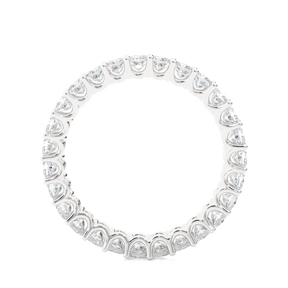 1.93 Ct Princess Cut Lab Grown Diamond 14k Solid Rose Gold Anniversary Full Eternity Band Ring For Her - HIGHCARAT DIAMONDS
