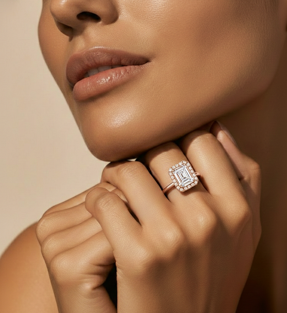 1.96 CT Elegant Radiant and Round Cut Diamond Solitaire Ring  Adjustable Design in 14K, 10K, or 18K Solid Gold, Perfect for Daily Wear