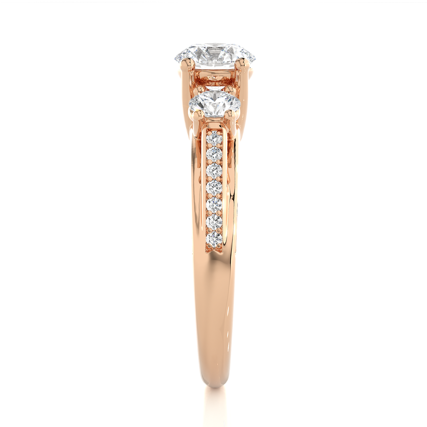 10K Solid Gold Ring, 1.98 Carat Round Cut Lab Grown Diamond Sparkling Diamond Ring  for Proposal Gift - HIGHCARAT DIAMONDS