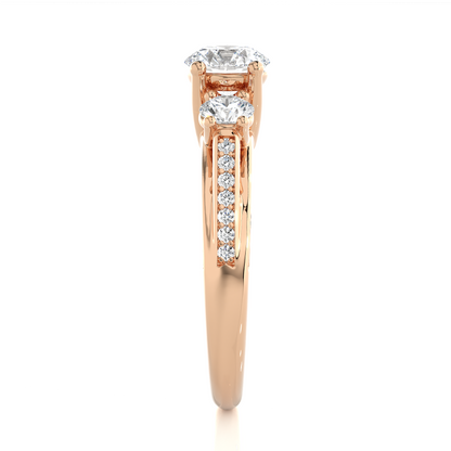 10K Solid Gold Ring, 1.98 Carat Round Cut Lab Grown Diamond Sparkling Diamond Ring  for Proposal Gift - HIGHCARAT DIAMONDS