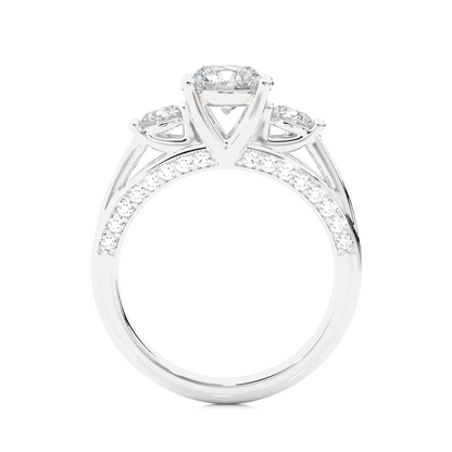 10K Solid Gold Ring, 1.98 Carat Round Cut Lab Grown Diamond Sparkling Diamond Ring  for Proposal Gift - HIGHCARAT DIAMONDS