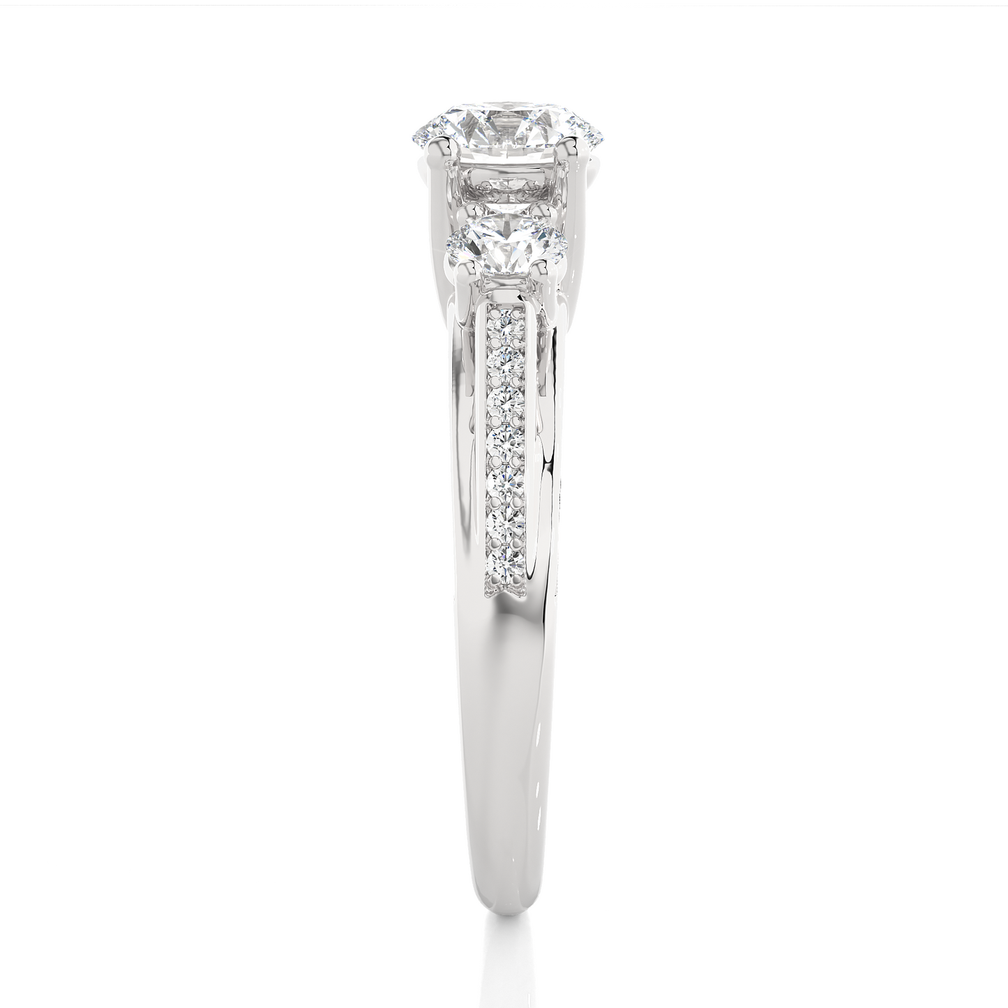 10K Solid Gold Ring, 1.98 Carat Round Cut Lab Grown Diamond Sparkling Diamond Ring  for Proposal Gift - HIGHCARAT DIAMONDS