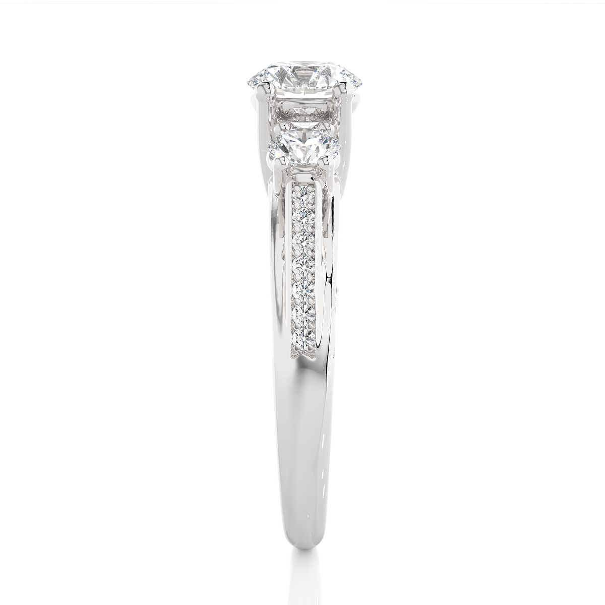 10K Solid Gold Ring, 1.98 Carat Round Cut Lab Grown Diamond Sparkling Diamond Ring  for Proposal Gift - HIGHCARAT DIAMONDS