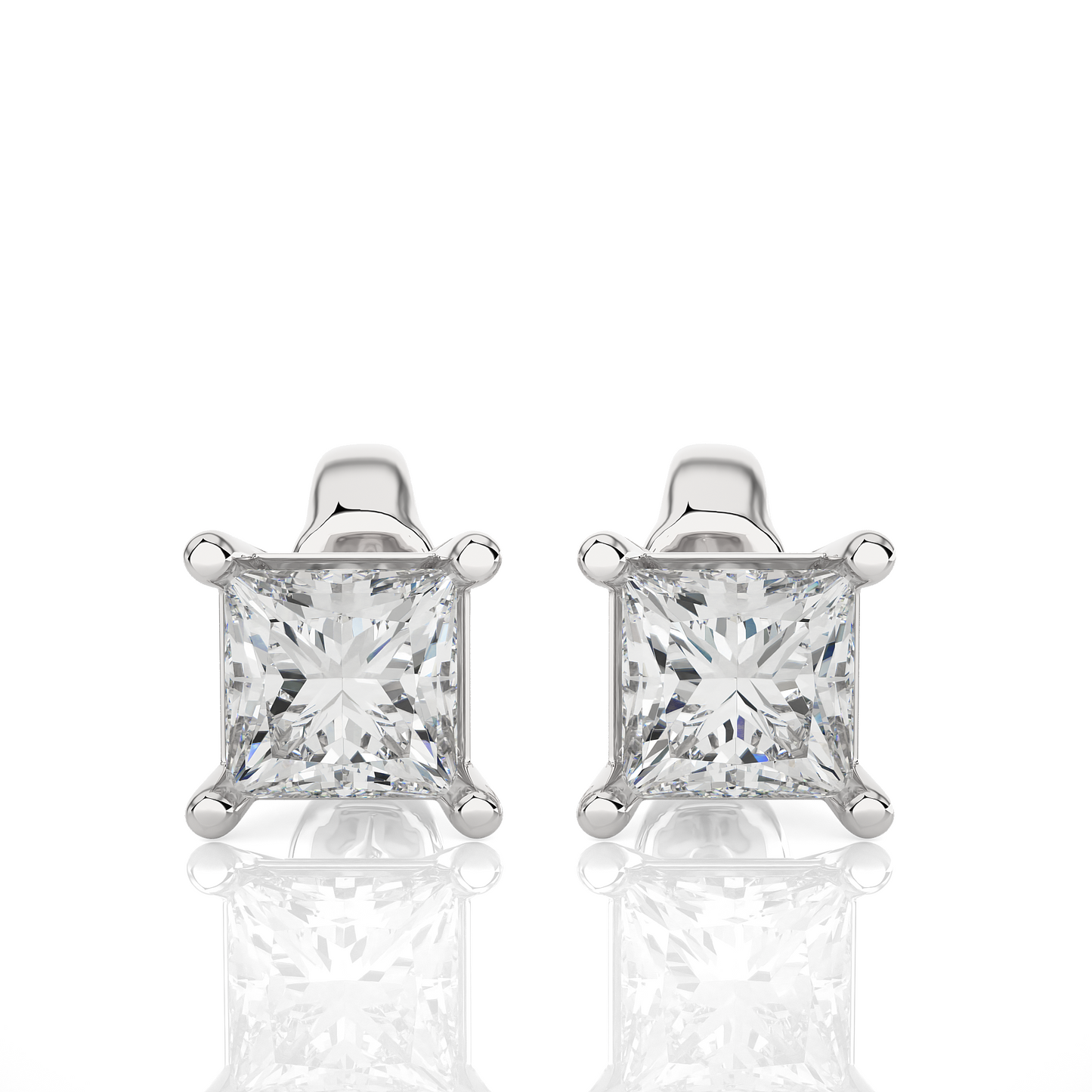 1 Carat Princess Cut Labgrown Diamond Stud Earrings Classic Sparkle For Every Occasion - HIGHCARAT DIAMONDS