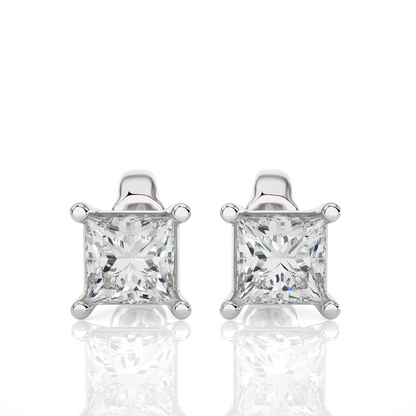1 Carat Princess Cut Labgrown Diamond Stud Earrings Classic Sparkle For Every Occasion - HIGHCARAT DIAMONDS