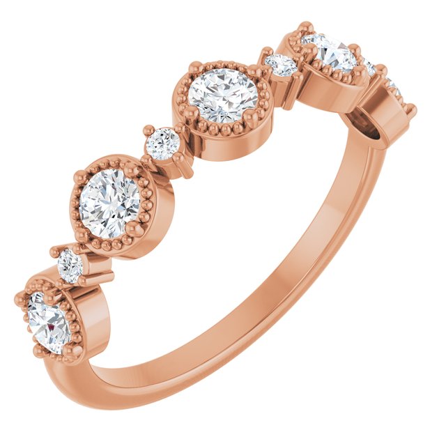 14K Yellow 1/2 CTW Lab-Grown Diamond Halo-Style Anniversary Band