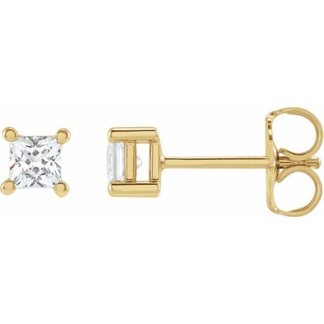 14K White  Square 1/5 CTW Lab-Grown Diamond Earrings