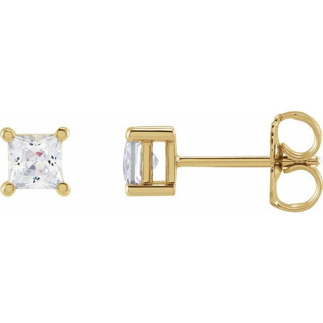 14K White  Square 1/5 CTW Lab-Grown Diamond Earrings