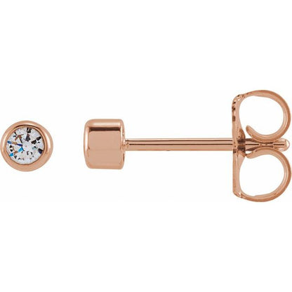 14K Yellow  Round 1/6 CTW Lab-Grown Diamond Earrings