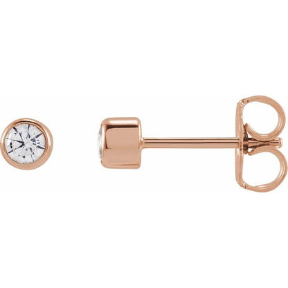 14K Yellow  Round 1/6 CTW Lab-Grown Diamond Earrings