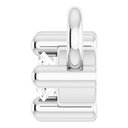 14K White 1/6 CTW Natural Diamond Bar Necklace Center