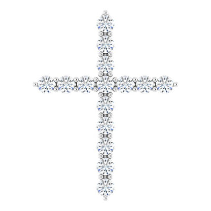 14K Yellow 1/4 CTW Lab-Grown Diamond Cross Pendant