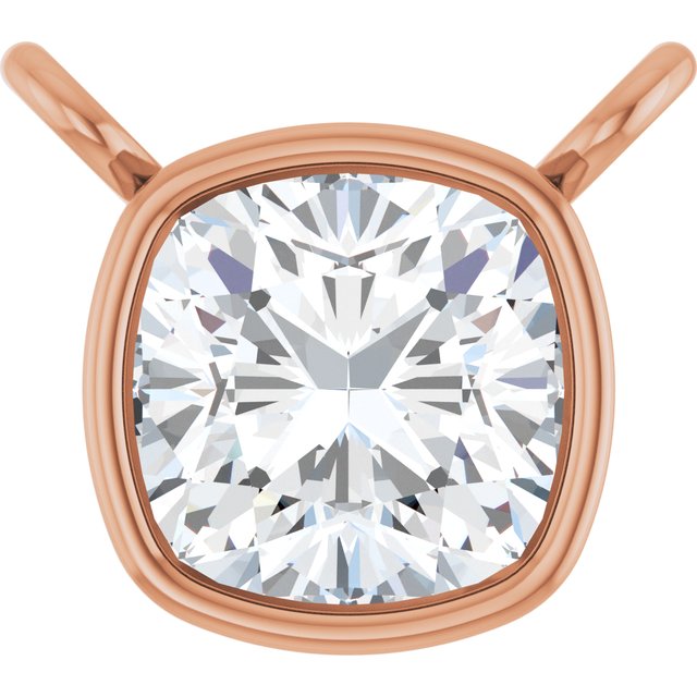 14K Yellow 5/8 CT Lab-Grown Diamond Necklace Center