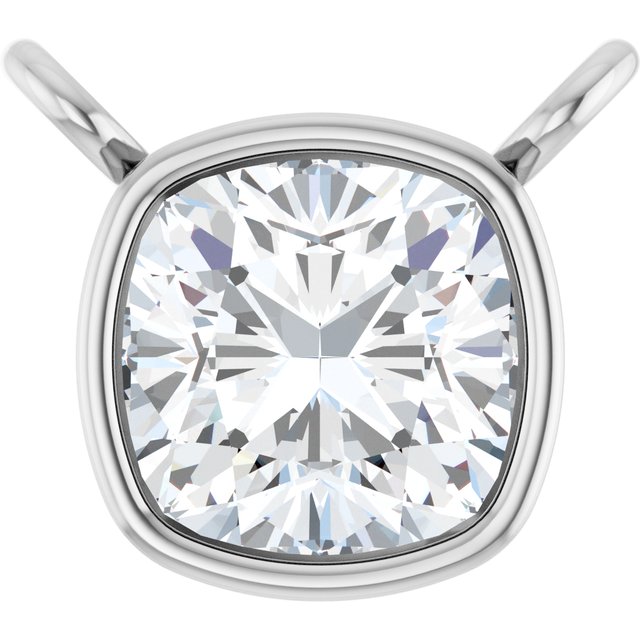 14K Yellow 5/8 CT Lab-Grown Diamond Necklace Center