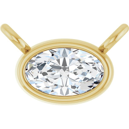 14K Yellow 1/4 CT Lab-Grown Diamond Necklace Center