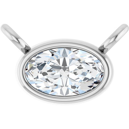 14K Yellow 1/4 CT Lab-Grown Diamond Necklace Center