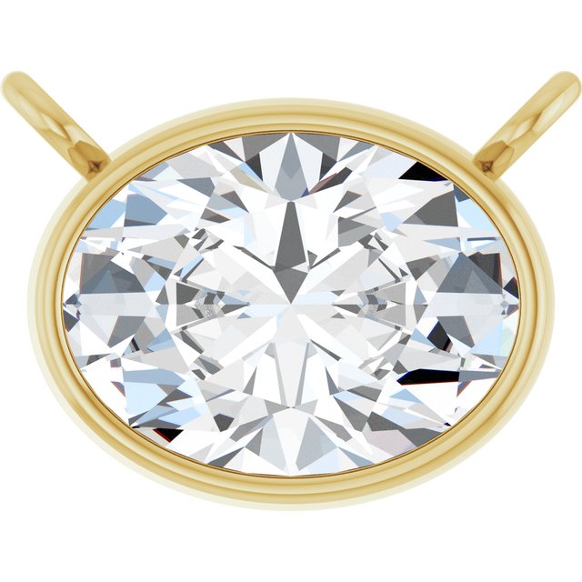 14K Yellow 1/4 CT Lab-Grown Diamond Necklace Center