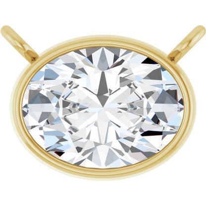 14K Yellow 1/4 CT Lab-Grown Diamond Necklace Center