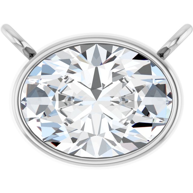 14K Yellow 1/4 CT Lab-Grown Diamond Necklace Center