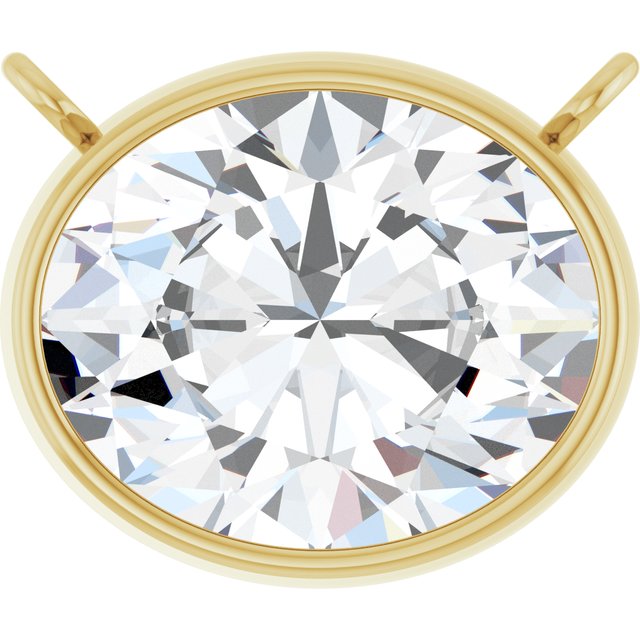 14K Yellow 1/4 CT Lab-Grown Diamond Necklace Center