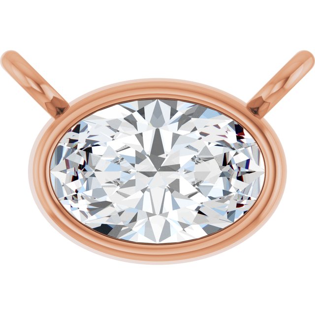 14K Yellow 1/4 CT Lab-Grown Diamond Necklace Center